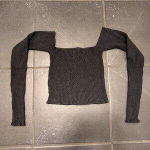 Are You Am I Minka Long Sleeve Top Black M